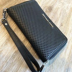 Michael Kors Leather Multi-Function Phone Wristlet